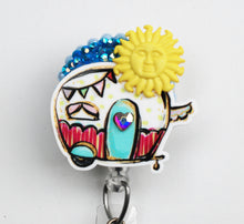 Load image into Gallery viewer, Glamping Under The Sun Retractable ID Badge Reel