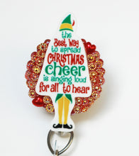 Load image into Gallery viewer, Buddy The Elf Pledge Retractable ID Badge Reel