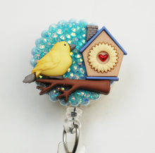 Load image into Gallery viewer, Yellow Bird Retractable ID Badge Reel