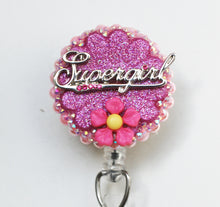 Load image into Gallery viewer, Supergirl Retractable ID Badge Reel