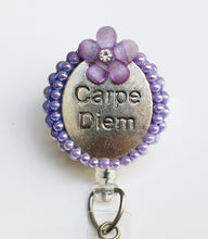 Load image into Gallery viewer, Carpe Diem Retractable ID Badge Reel