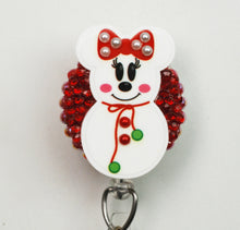 Load image into Gallery viewer, Minnie Mouse Snowgirl Too Retractable ID Badge Reel
