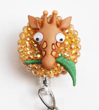 Load image into Gallery viewer, Hungry Giraffe Retractable ID Badge Reel