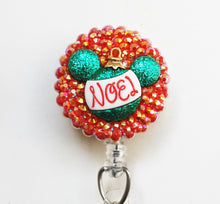 Load image into Gallery viewer, Mickey Mouse Christmas Noel Ornament Retractable ID Badge Reel