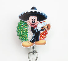 Load image into Gallery viewer, Mariachi Mickey Mouse Retractable ID Badge Reel