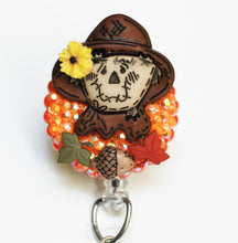 Load image into Gallery viewer, Harvest Scarecrow Retractable ID Badge Reel