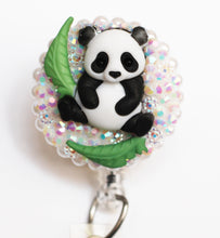 Load image into Gallery viewer, Pretty Panda Retractable ID Badge Reel
