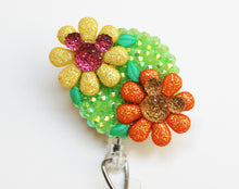 Load image into Gallery viewer, Mickey Mouse Daisies Retractable ID Badge Reel