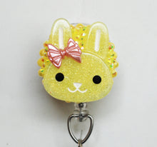 Load image into Gallery viewer, Girly Bunny Retractable ID Badge Reel