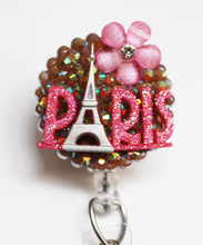 Load image into Gallery viewer, Paris On My Mind Retractable ID Badge Reel