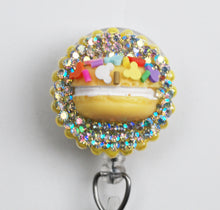 Load image into Gallery viewer, Yellow MIckey Inspired Macaroon Retractable ID Badge Reel