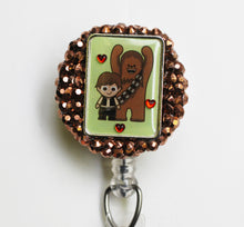 Load image into Gallery viewer, Star Wars Han And Chewbacca Retractable ID Badge Reel