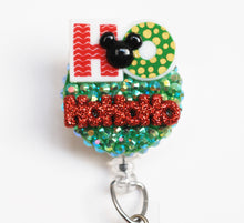 Load image into Gallery viewer, It's A HO HO HO Mickey Christmas Retractable ID Badge Reel