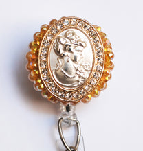 Load image into Gallery viewer, Lovely Lady Cameo Retractable ID Badge Reels