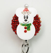 Load image into Gallery viewer, Mickey Mouse Snowman Too Retractable ID Badge Reel
