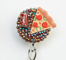 Load image into Gallery viewer, Mickey Pepperoni Pizza And A Cola Retractable ID Badge Reel