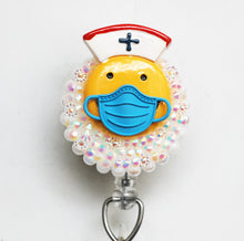 Load image into Gallery viewer, Smiley Face Nurse Life Retractable ID Badge Reel