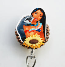 Load image into Gallery viewer, Pocahontas And Meeko Retractable ID Badge Reel
