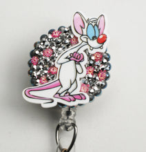 Load image into Gallery viewer, Pinky And The Brain's Pinky Retractable ID Badge Reel