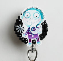Load image into Gallery viewer, Nightmare Before Christmas Barrel Retractable ID Badge Reel