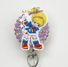 Load image into Gallery viewer, Rainbow Brite Catching Stars Retractable ID Badge Reel