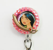 Load image into Gallery viewer, Disney's Mulan Princess Warrior Retractable ID Badge Reel