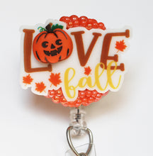 Load image into Gallery viewer, A Love For Fall Retractable ID Badge Reel
