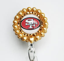 Load image into Gallery viewer, San Francisco 49ers Retractable ID Badge Reel
