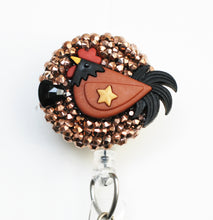 Load image into Gallery viewer, Fancy Brown Chicken Retractable ID Badge Reel