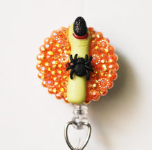 Load image into Gallery viewer, Halloween Witch Finger Retractable ID Badge Reel