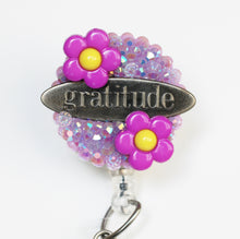 Load image into Gallery viewer, Gratitude Retractable ID Badge Reel