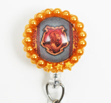 Load image into Gallery viewer, Harry Potter's Gryffindor House Logo Retractable ID Badge Reel