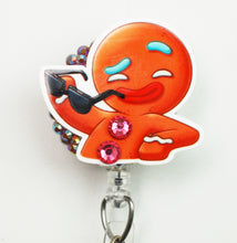 Load image into Gallery viewer, Cool GingerBread Man Retractable ID Badge Reel