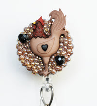 Load image into Gallery viewer, I Heart Chickens Retractable ID Badge Reel