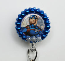 Load image into Gallery viewer, Captain America Retractable ID Badge Reel