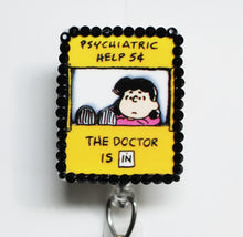 Load image into Gallery viewer, Lucy The Doctor's Is In Retractable ID Badge Reel
