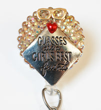 Load image into Gallery viewer, Glasses Are A Girls Best Friend Retractable ID Badge Reel