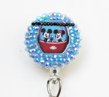 Load image into Gallery viewer, Mickey And Minnie Skyway Ride Retractable ID Badge Reel
