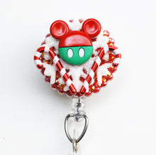 Load image into Gallery viewer, Mickey Mouse Christmas Time Retractable ID Badge Reel
