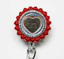 Load image into Gallery viewer, Bible Love Retractable ID Badge Reel