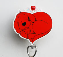 Load image into Gallery viewer, I Heart Clifford Retractable ID Badge Reel