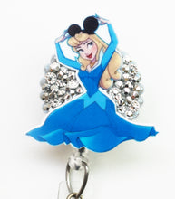 Load image into Gallery viewer, Princess Sleeping Beauty Disney Ready Retractable ID Badge Reel