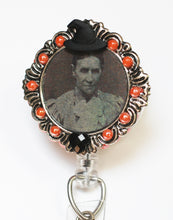 Load image into Gallery viewer, Halloween Portrait Changer Witch Retractable ID Badge Reel