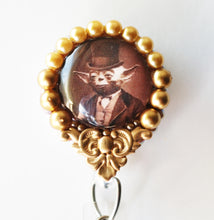 Load image into Gallery viewer, Yoda SteamPunk Style Retractable ID Badge Reel