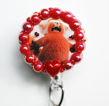 Load image into Gallery viewer, Turning Red Mei Lee Retractable ID Badge Reel