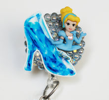 Load image into Gallery viewer, Cinderella And Her Glass Slipper Retractable ID Badge Reel
