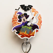 Load image into Gallery viewer, Wicked Witch Minnie Mouse Retractable ID Badge Reel