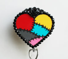 Load image into Gallery viewer, Sally Patch Work Retractable ID Badge Reel