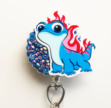Load image into Gallery viewer, Frozens Bruni The Lizard Retractable ID Badge Reel