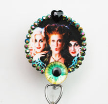 Load image into Gallery viewer, Hocus Pocus Sanderson Sisters Retractable ID Badge Reel